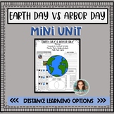 Earth Day VS Arbor Day Mini-Unit With Distance Learning