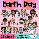 Earth Day Verbs Kids Action Clip Art-  Verbos Acciones Día