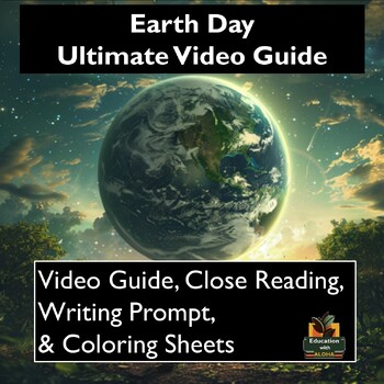 Preview of Earth Day Movie Guide Activities: Worksheet, Close Reading, Coloring, & More!