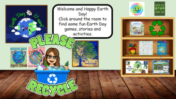 Preview of Earth Day Virtual Bitmoji Classroom