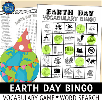 Preview of Earth Day Vocabulary Bingo Game and Word Search