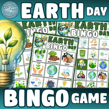 Preview of Earth Day Vocabulary Bingo Game for Environmental Education