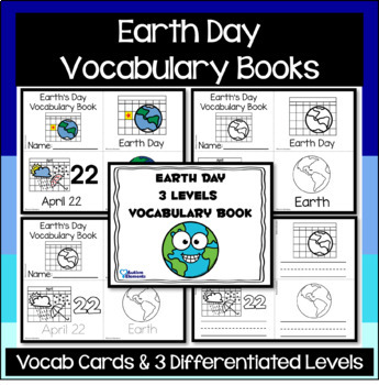 Preview of Earth Day Vocabulary Cards & 3 Differentiated Level Books- Autism SPED Resources
