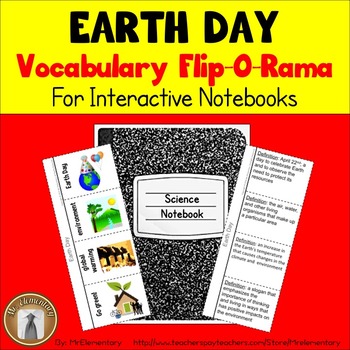 Preview of Earth Day Vocabulary Interactive Notebook