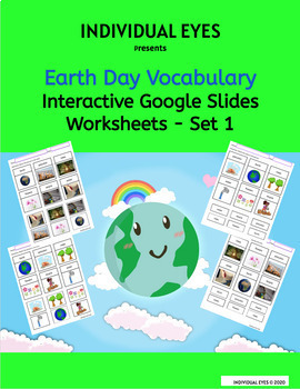 Preview of Earth Day Vocabulary (Set 1) Free Distance Learning Interactive Google Slides