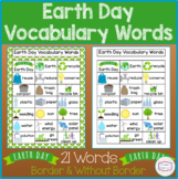 Earth Day Vocabulary Words