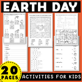 Earth Day Vocabulary Worksheets, Word Search, Word Scrambl