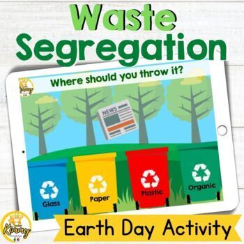 Preview of Earth Day Waste Segregation Boom Cards