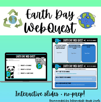 Preview of Earth Day WebQuest - NO PREP