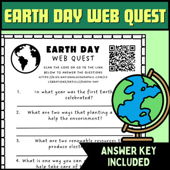 Preview of Earth Day WebQuest | Reading | Technology Assignment