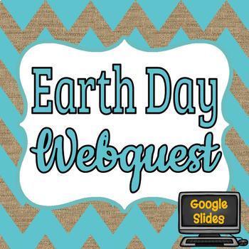 Preview of Earth Day Webquest - Editable in Google Slides - NO PREP