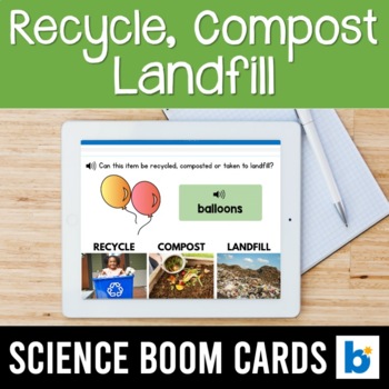 Preview of Earth Day - What Happens to Our Trash Boom Cards (Digital Task Cards)