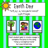 Earth Day What a Wonderful World Lyric Pages