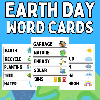 Preview of Earth Day Word Cards for Dramatic Play, Word Walls, & Writing Fun