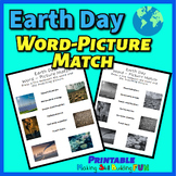Earth Day Word-Picture Match Climate Change Environmental 