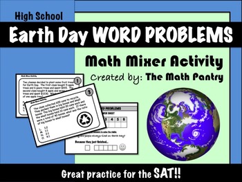 Preview of Earth Day Word Problems - Math Mixer Activity - High School