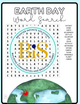Preview of Earth Day Word Search (FREE)