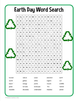 Preview of Earth Day Word Search