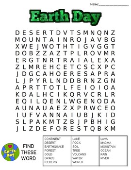 earth day word search 3 difficulties by roombop tpt