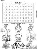Earth Day Activity: Word Search Worksheet