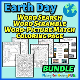 Earth Day Word Search Coloring Pages Word Scramble Activit
