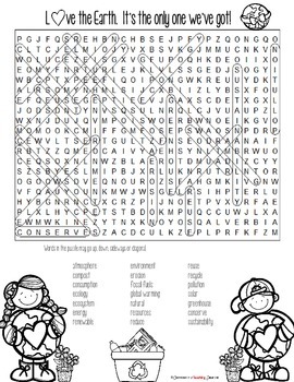 earth day word search printable