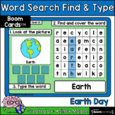 Earth Day Word Search Find & Type - Boom Cards - Digital Learning