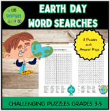 Earth Day Word Search Pack Hard Puzzles Third Fourth Fifth Grades