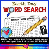 Earth Day Word Search Puzzle .  Literacy Centers , Sub Pla