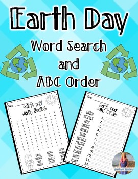 Preview of Earth Day Word Search and ABC Order *FREEBIE*