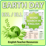 Earth Day Word Search in English