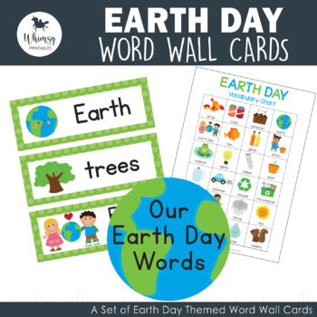 Preview of Earth Day  Word Wall Cards - 24 words