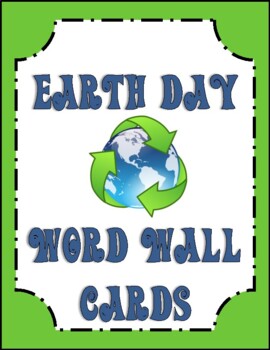 Preview of Earth Day Word Wall Cards