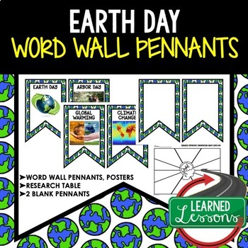 Preview of Earth Day Word Wall, Earth Day Activity Pages, Earth Day Posters