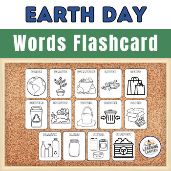 Preview of Earth Day Words Flashcard | Earth Day Activities