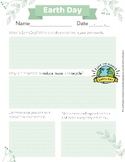 Earth Day Worksheet / Writing Prompts - PDF