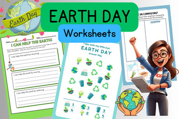 Preview of Earth Day Worksheet,writing,reading comprehension,activities