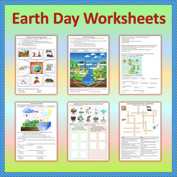 Preview of Earth Day - Science Worksheets  and Puzzles Bundle (Printable)