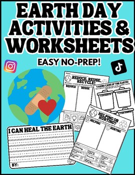 Preview of Earth Day Worksheets and Activities for Taking Care of the Earth