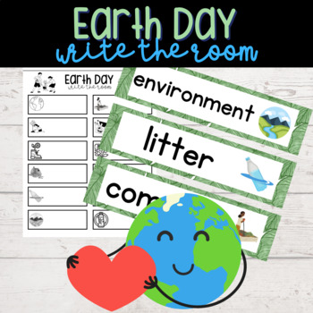 Preview of Earth Day Write the Room Content Vocabulary Activity