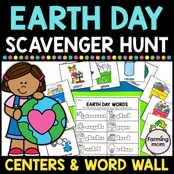 Preview of Earth Day Write the Room Spring Writing Activities for Kindergarten