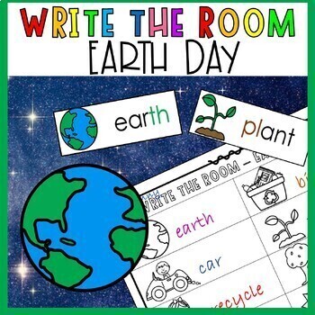 Preview of First Grade and Second Grade Vocabulary Activities Earth Day Write the Room