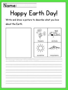 Preview of Earth Day Writing