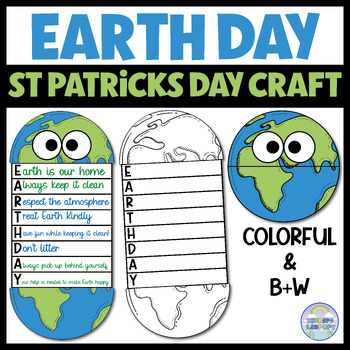 Preview of Earth Day Writing Acrostic Poem Craft Templates Spring Activities Bulletin Board