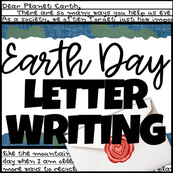 Preview of Earth Day ELA Middle School Letter Writing Activity with Writing Prompts