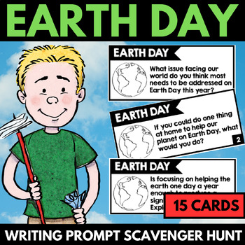Preview of Earth Day Writing Activity - Outdoor Scavenger Hunt - Writing Prompt Practice