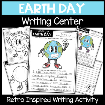 Preview of Earth Day Writing Activity and Art Project | Spring Bulletin Board | Earth Craft