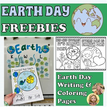 Preview of Earth Day Writing & Coloring Pages FREEBIE