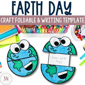 Preview of Earth Day Writing Craft | Earth Day Craft Idea | Planet Earth Craft