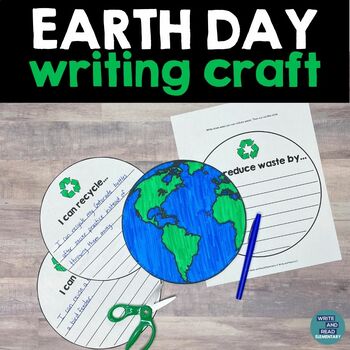 Preview of Earth Day Writing Craft - Reduce, Reuse, Recycle Writing  Craftivity